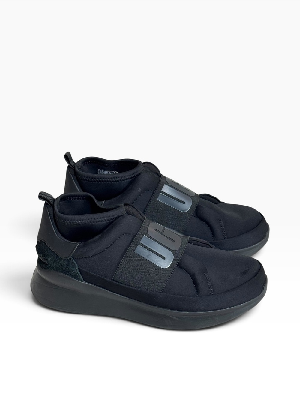 UGG Neutra Black Neoprene Slip On Platform Sneakers Size 8.5